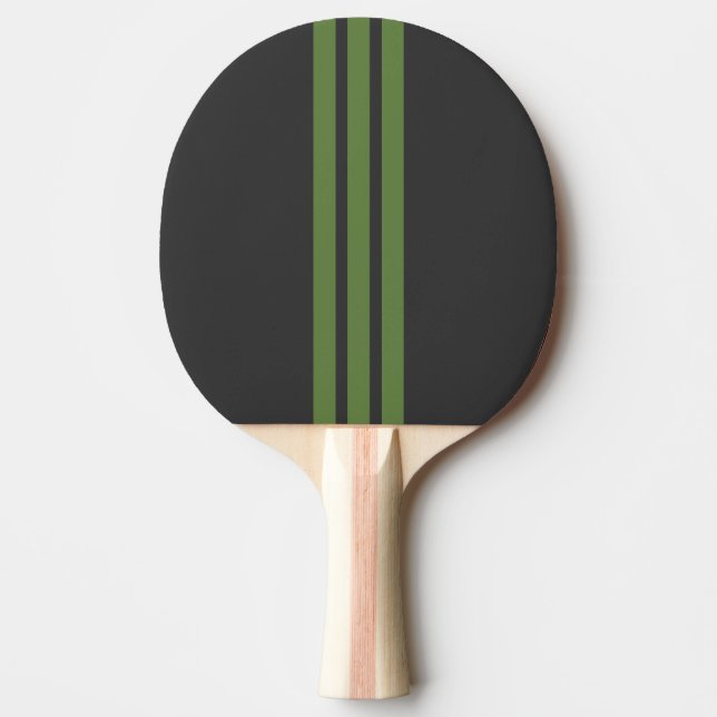 Green Sports Stripe Ping Pong Paddle Pingisracket (Framsidan)