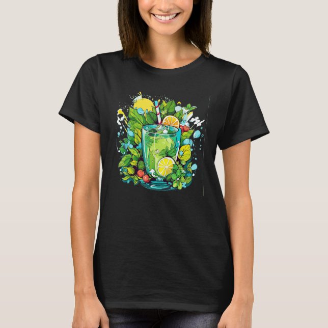 Green Springtime soft drink for spring Feelings T Shirt (Framsida)