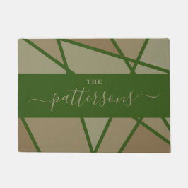 Green Stained Glass Imitation Welcome Home Family