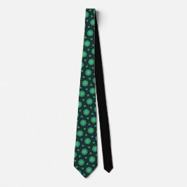 Green Starburst Neck Tie Slips