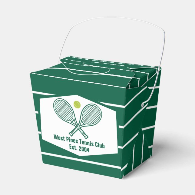 Green Striped Tennis Custom Country Club Fortune Presentaskar (Framsidan Sidan)