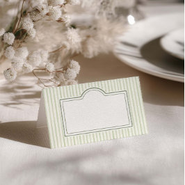 Green Striped Wedding Placeringskort