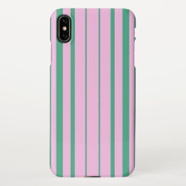 Green Stripes and Soft Pink iPhone XS Max Case