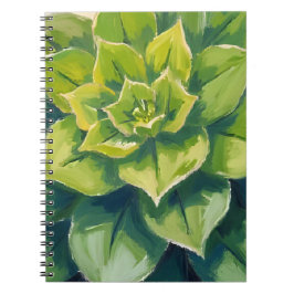 Green Succulent Plant Painting Botanical Anteckningsbok