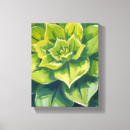 Green Succulent Plant Painting Canvastryck
