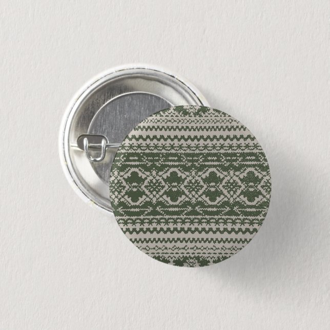 Green Sweater Button Knapp (Framsida & baksida)