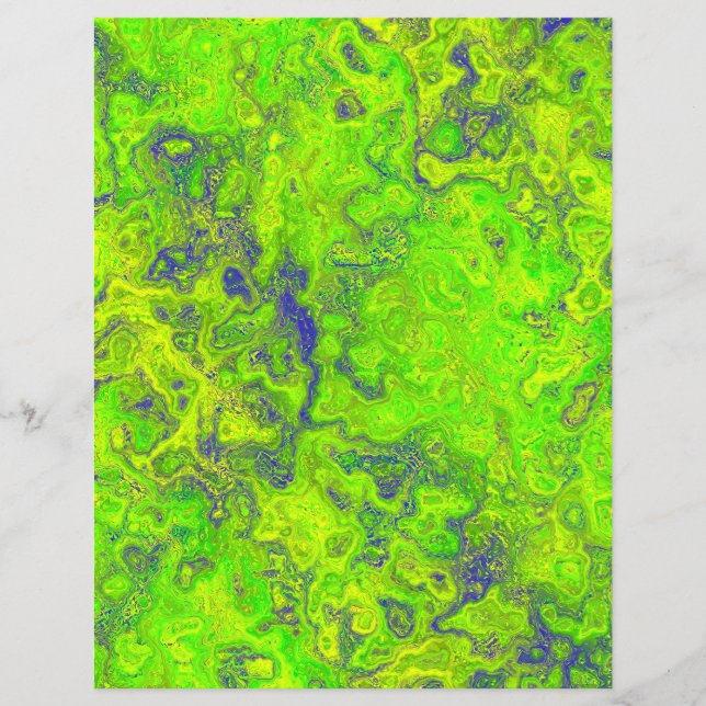 Green Swirly Marble Bulk Scrapbook Paper Pages Reklamblad (Framsidan)