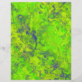 Green Swirly Marble Scrapbook Paper 2-Sided Page