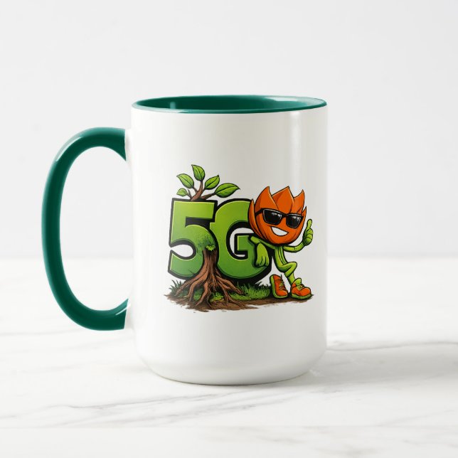 Green Tech Mascot Combo Mug Mugg (Vänster)