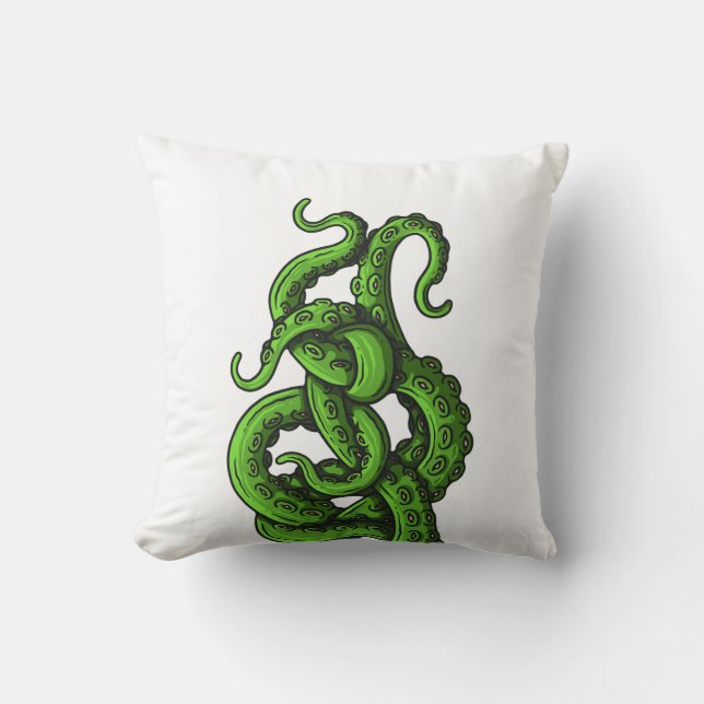 Green Tentacles Kudde (Framsida)