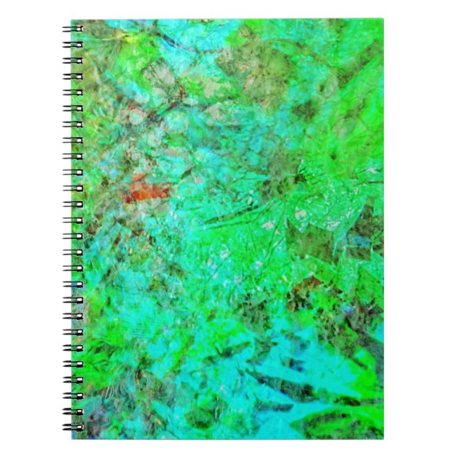 Green texture abstract Spiral Photo Notebook,Rosy  Anteckningsbok (Framsidan)