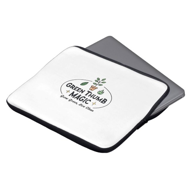 Green Thumb Magic | Urban Gardening  Laptop Fodral (Framsida topp)