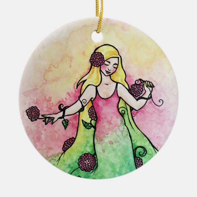 Green Thumb Springtime  Julgransprydnad Keramik (Framsidan)