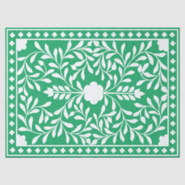 Green Traditional Bone Inlay Decoupage Paper