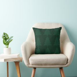 Green Tree Throw Pillow Kudde