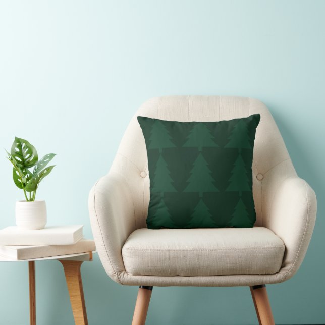 Green Tree Throw Pillow Kudde (Stol)