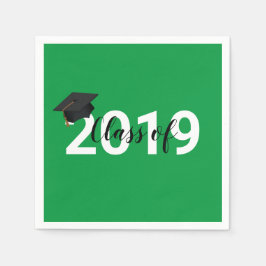 Green Typography Examenklass 2019 Pappersservett