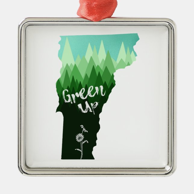 Green Up Vermont Julgransprydnad Metall (Framsidan)