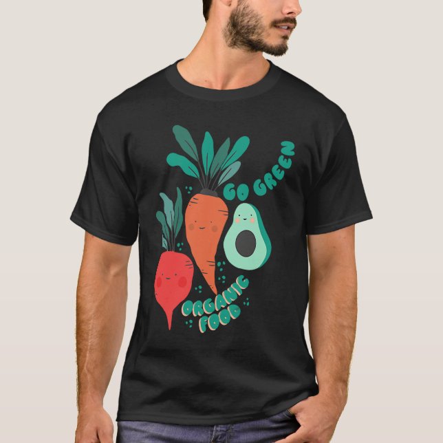 Green Vegan Plastic Free Save Earth  2 T Shirt (Framsida)