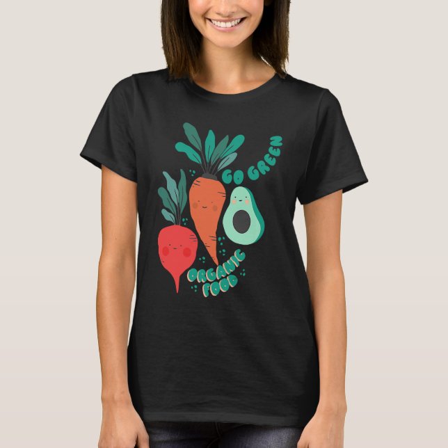 Green Vegan Plastic Free Save Earth  2 T Shirt (Framsida)