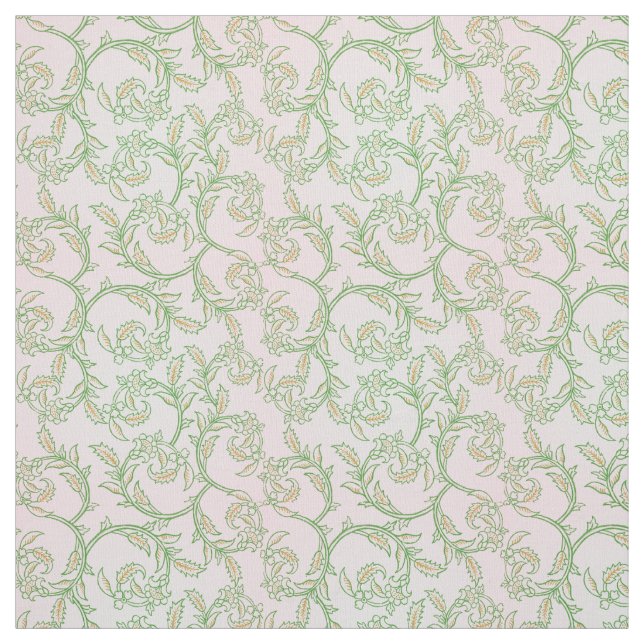 Green Vine Pattern Decorative Textile Fabric Tyg (Provkarta)