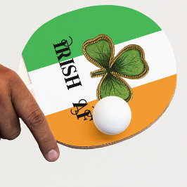 Green Vintage Shamrock Irish AF St Patrick's Day Pingisracket