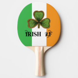 Green Vintage Shamrock Irish AF St Patrick's Day Pingisracket