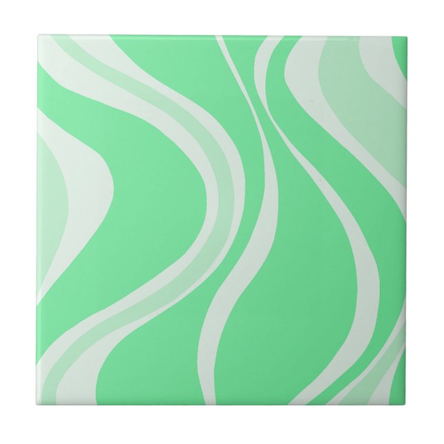 Green Waves Tile Kakelplatta (Framsidan)