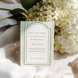 Green Wedding Striped Spara Datumet