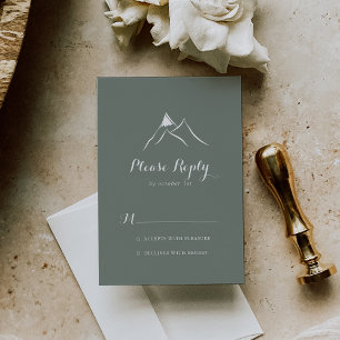 Green White Silhouette Mountain RSVP OSA Kort