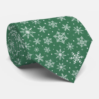 Green White Snowflakes Seamless Pattern Slips