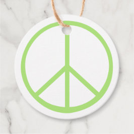 Green World Peace Sign Groovy Love Symbol Gåvor Etiketter