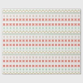 Green-Yellow-Red Pixel knit Pattern Presentpapper