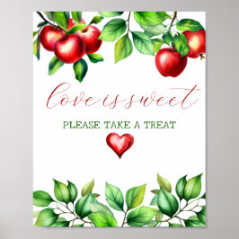 Greenary Red Apple Kärlek är söt Poster