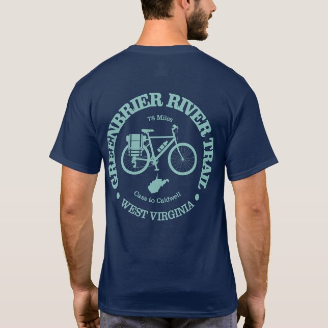 Greenbrier River Trail (cycling) T Shirt (Baksida)