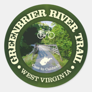 Greenbrier River Trail (cykling c) Runt Klistermärke