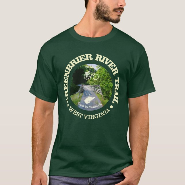 Greenbrier River Trail (cykling c) T Shirt (Framsida)