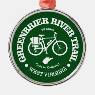 Greenbrier River Trail (cykling) Julgransprydnad Metall