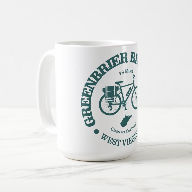 Greenbrier River Trail (cykling) Kaffemugg (Framsida vänster)
