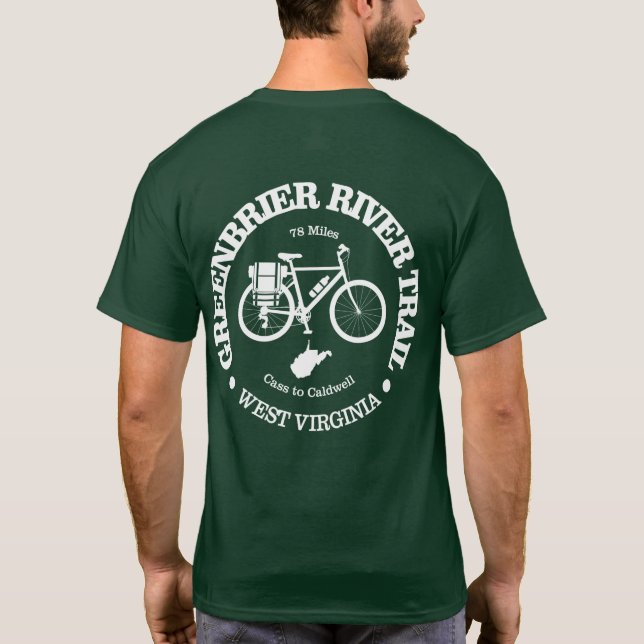 Greenbrier River Trail (cykling) T Shirt (Baksida)