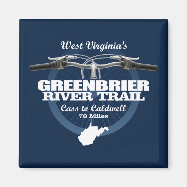 Greenbrier River Trail (H 2) Magnet (Framsidan)