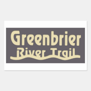 Greenbrier River Trail Rektangulärt Klistermärke