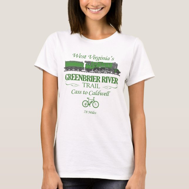 Greenbrier River Trail (RT2) T Shirt (Framsida)