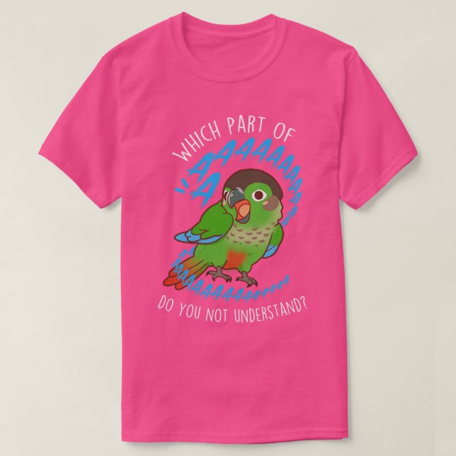 Greencheeked Conure Parrot Aaaa T Shirt (Design framsida)