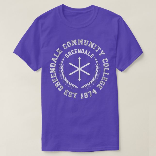 Greendale Community College 7 T Shirt (Design framsida)