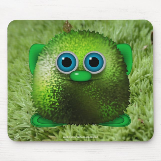 Greendle the Cute Wuzzy Butt & Grass Kids Mousepad Musmatta (Framsidan)