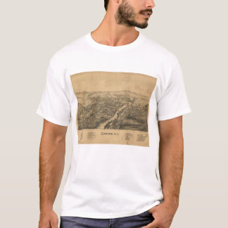 Greene NY panorama- kartaT-tröja Tee