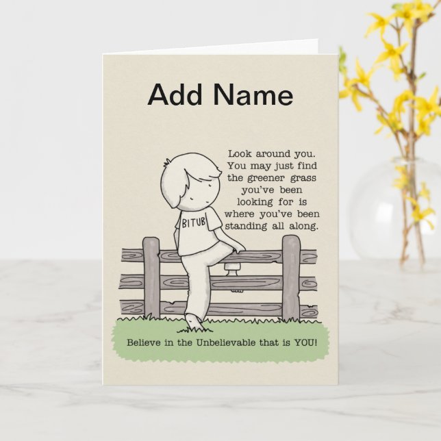 Greener Grass Kort (Gul blomma)