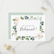 Greenere , blir du mitt Bridesmaid-kort