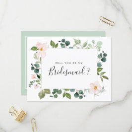 Greenere , blir du mitt Bridesmaid-kort Inbjudan Vykort